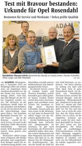 Opel Service-Pokal / Westfälische Nachrichten 01.02.2013